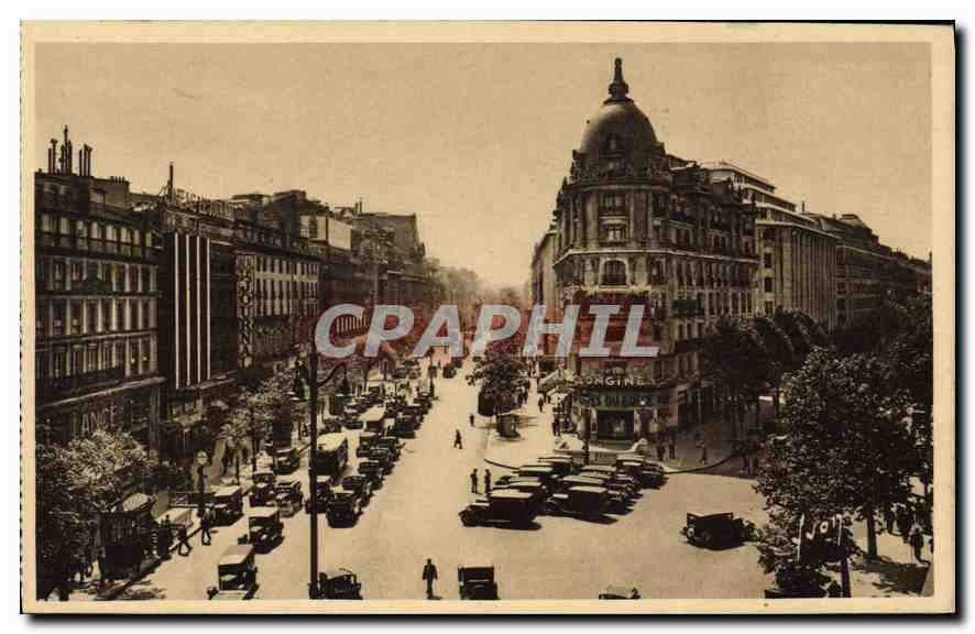 CPA Paris Carrefour Richelieu Drouot Boulevards des Italiens et Haussmann 