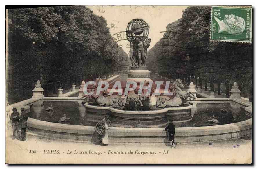 CPA Paris Le Luxenmbourg Fontaine de Carpeaux 