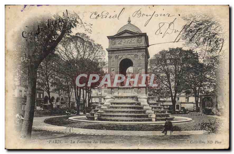 CPA Paris La Fontaine des Innocents 