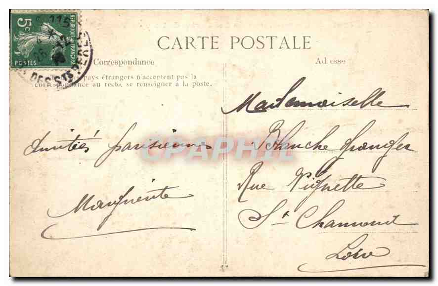 CPA Paris Avenue du Bois prise de l'Arc de Triomphe  — Rückseite