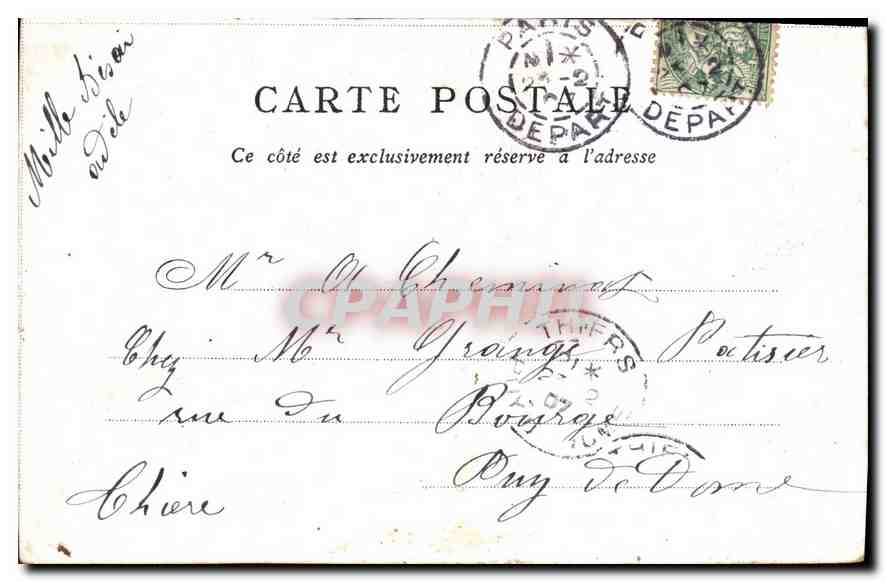 CPA Institut Edite par le Bon Marche Paris  — Rückseite
