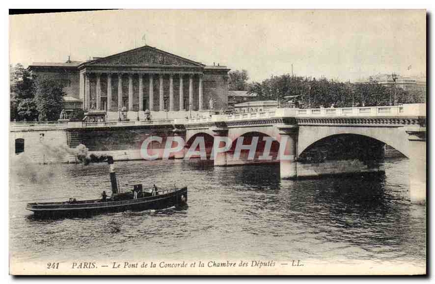 CPA Paris Le Pont de la Concorde et la Chambre des Deputes 