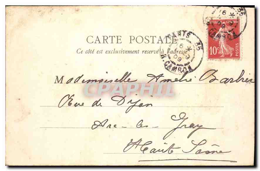 CPA Paris Place Vendome Hotel Bristol  — Rückseite