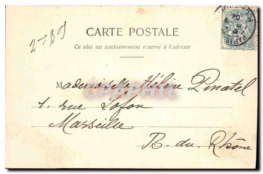 CPA Paris Arc de Triomphe et Place de l'Etoile  — Rückseite