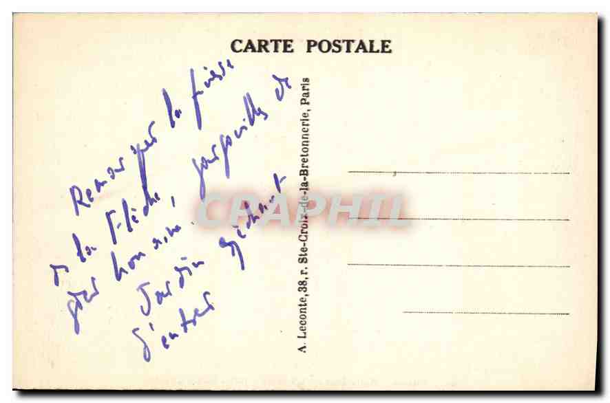 CPA Paris Notre Dame L'Abside Notre Dame Church  — Verso