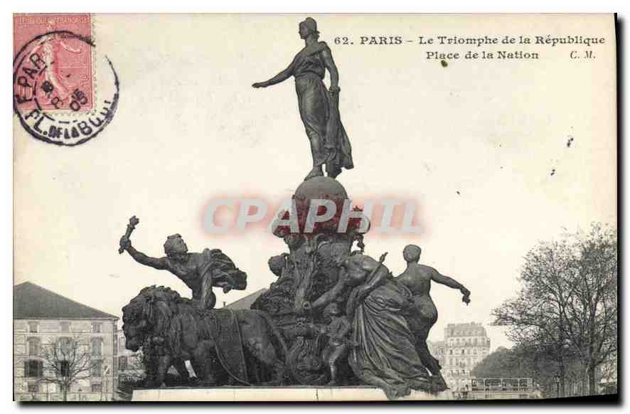 CPA Paris Le Triomphe de la Republique Place de la Nation 