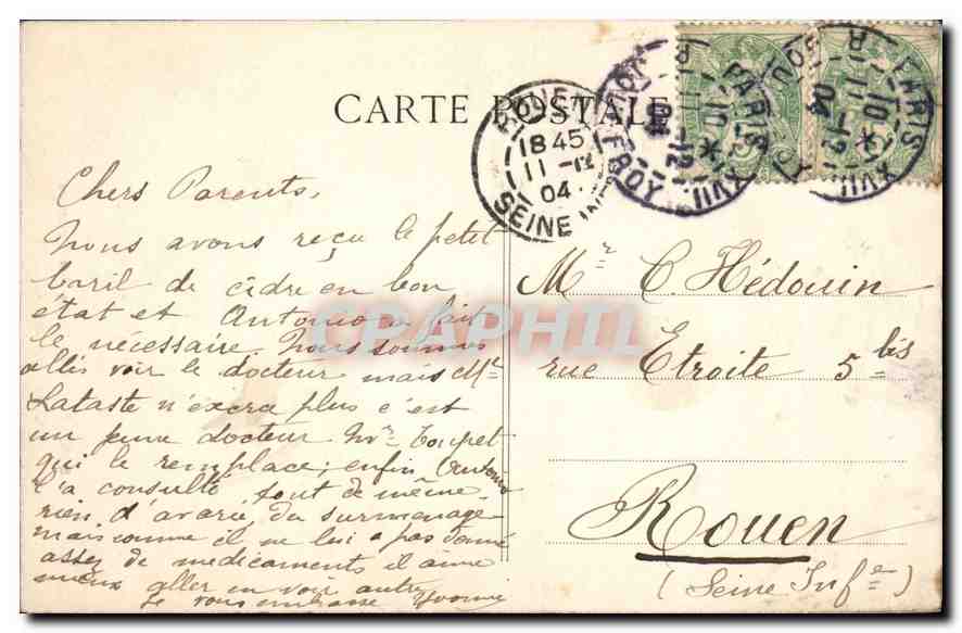 CPA Paris Jardin des Tuileries Quand Memel  — Rückseite