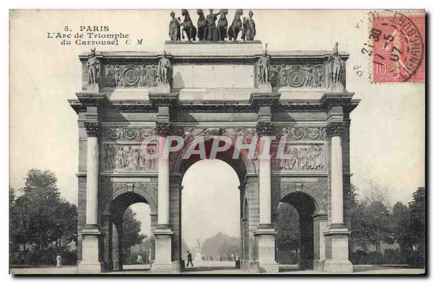 CPA Paris L'Arc de Triomphe du Carrousel 