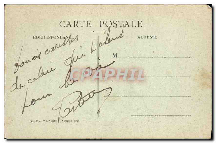 CPA Paris La Cour du Carrousel et monument de Gambetta  — Rückseite