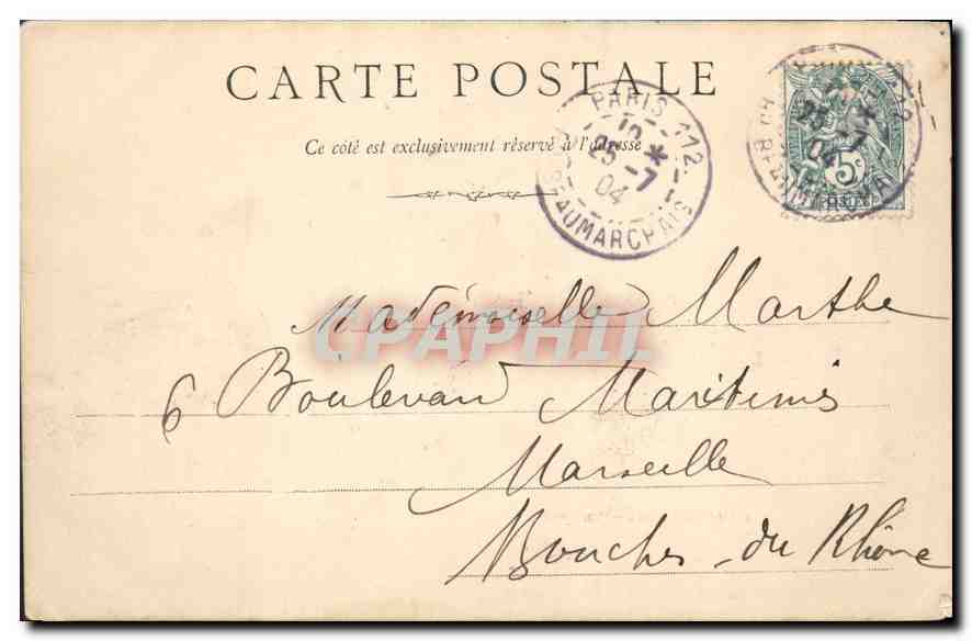 CPA Les Allees du bois de Boulogue  — Rückseite