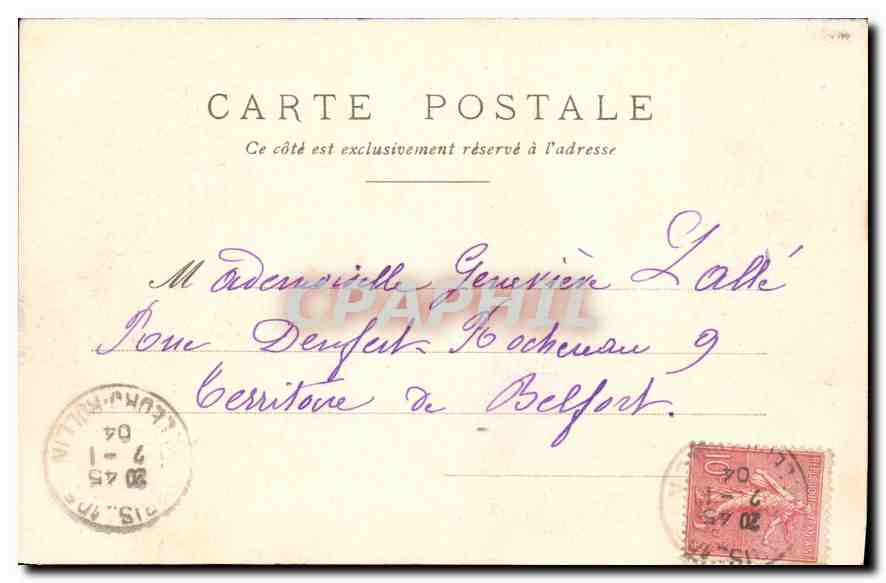 CPA Paris College de France  — Rückseite