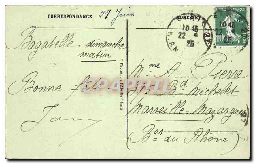 CPA Paris Bois de Boulogne La Roseraie de Bagarelle  — Rückseite