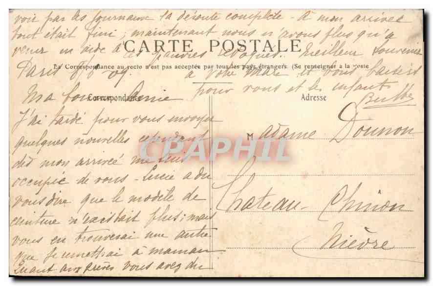 CPA Paris Buttes Chaumont Le Pont fatal et le Belvedere  — Rückseite