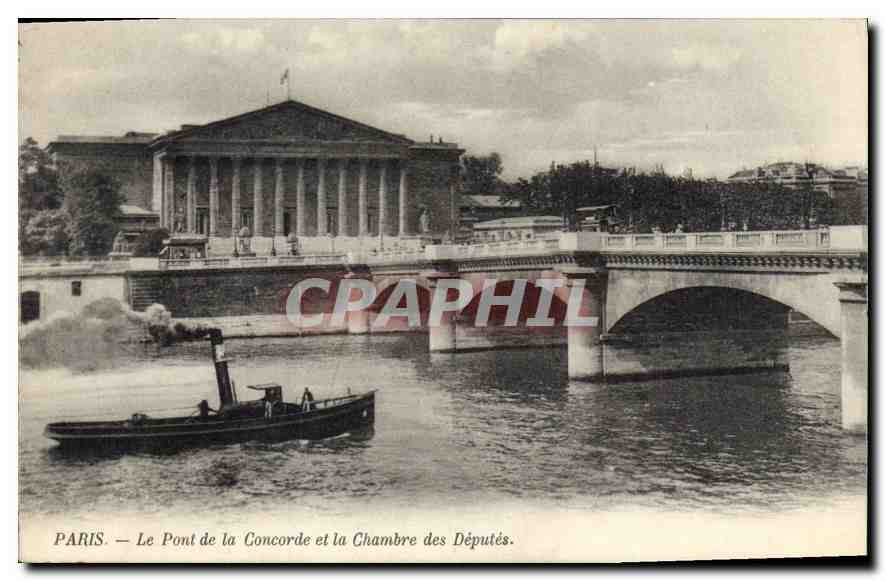 CPA Paris Le Pont de la Concorde et la Chambre des Deputes 
