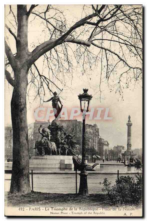 CPA Paris Le Triomphe de la Republique Place de la Nation 