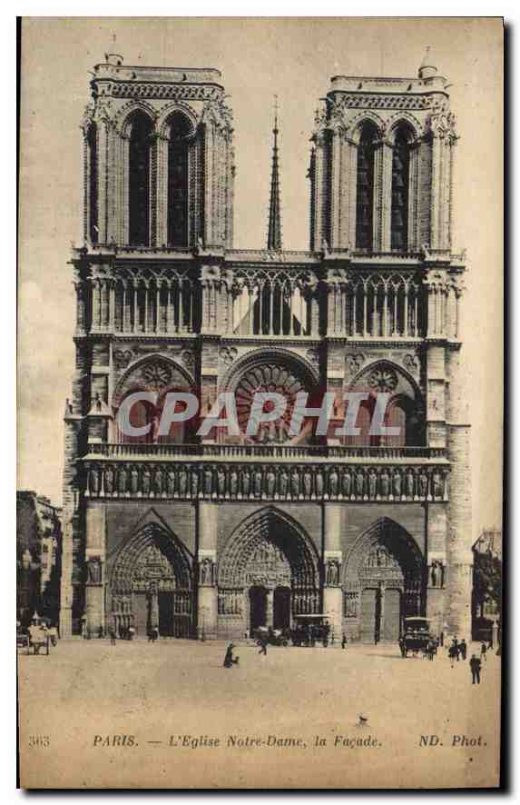 CPA Paris L'Eglise Notre Dame La Facade 