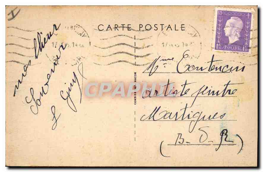 CPA Le Puy Hte Loire Mont St Joseph Vallee de la Borne  — Verso