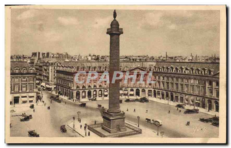 CPA Paris Place et Colonne Vendome 