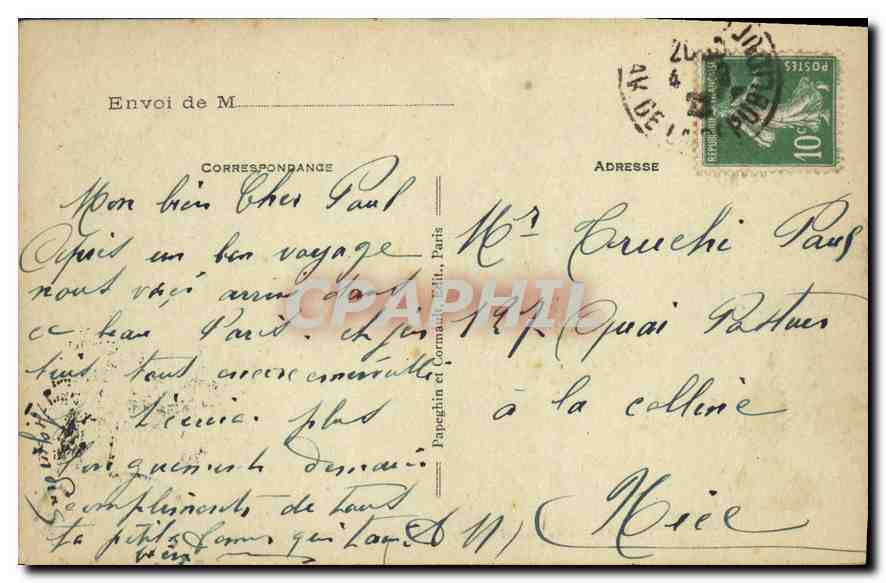 CPA Paris Le Grand Palais  — Rückseite