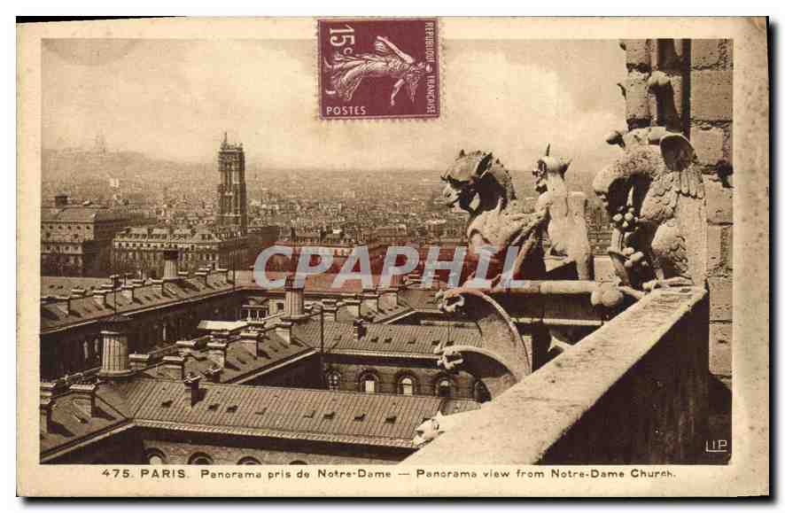 CPA Paris Panorama pris de Notre Dame 