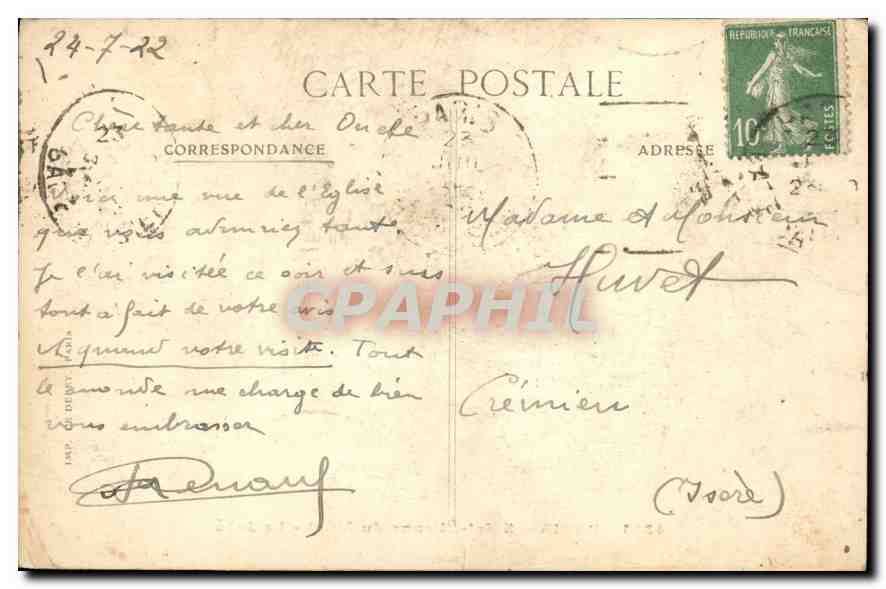 CPA Paris Saint Etienne du Mont Le Jube  — Rückseite