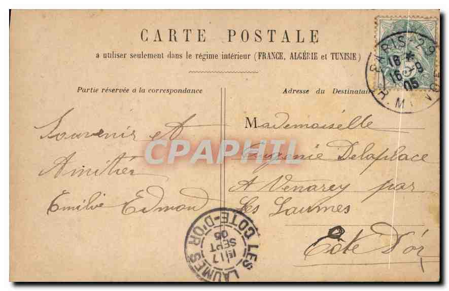 CPA Paris La Conciergerie  — Rückseite
