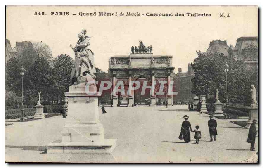 CPA Paris Quand Memel de Mercie Carrousel des Tuileries 