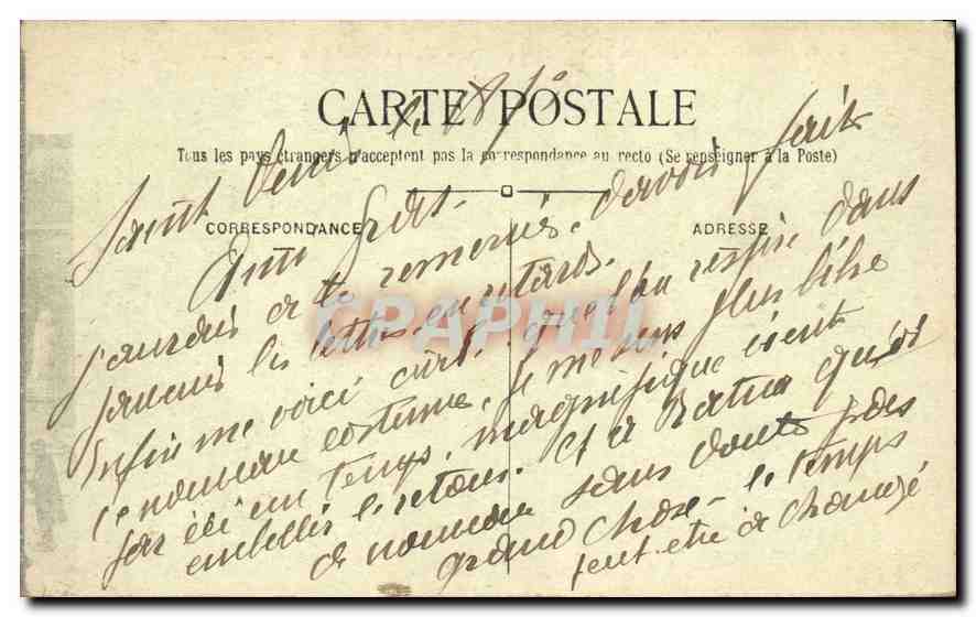 CPA Paris Quand Memel de Mercie Carrousel des Tuileries  — Rückseite