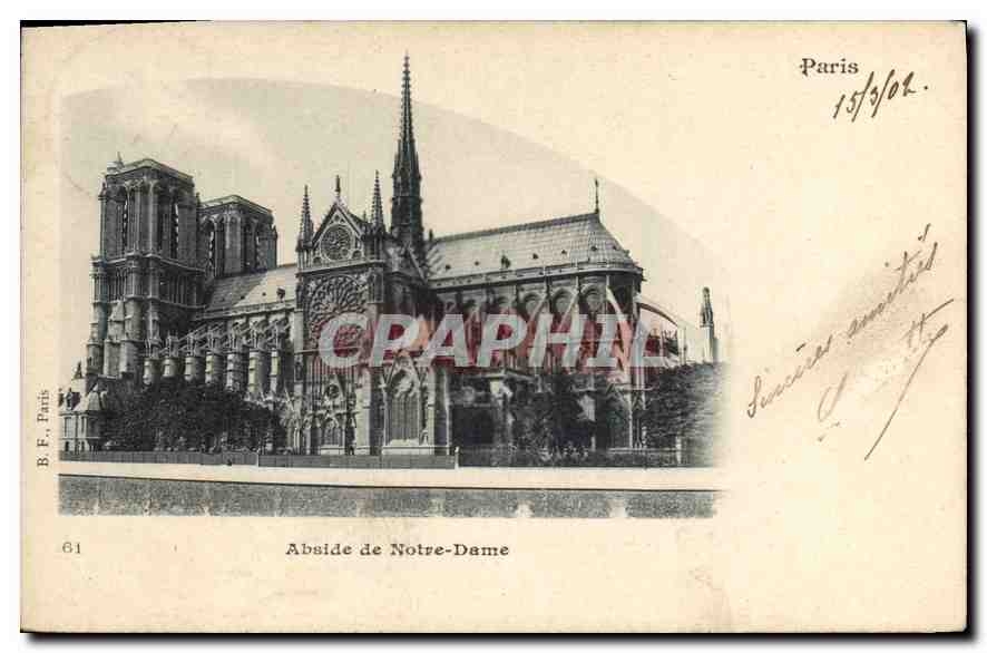 CPA Paris Abside de Notre Dame 