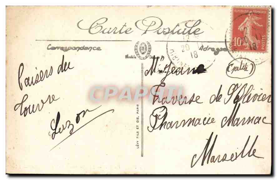 CPA Paris La Rue Souflot et le Pantheon  — Rückseite