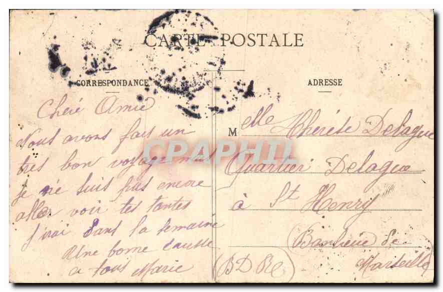 CPA Paris Avenue des Champs Elysees  — Rückseite