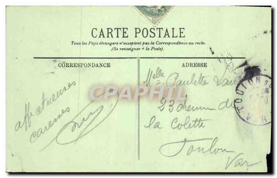 CPA Paris L'Hotel des Invalides Le Tombeau de Napoleon Le Sarcophage  — Rückseite