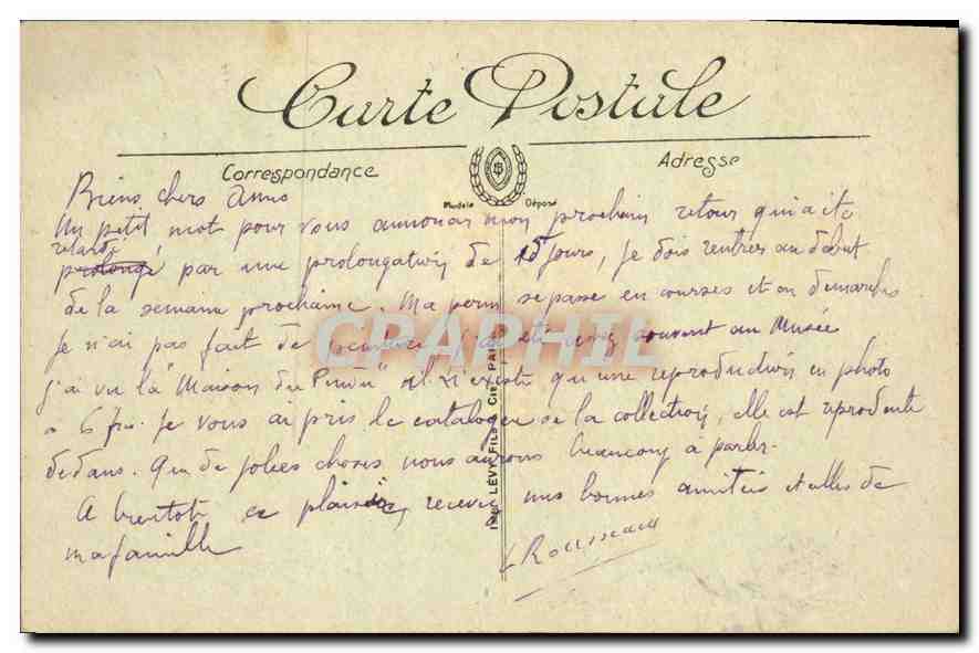 CPA Paris Le Jardin du Luxembourg  — Rückseite