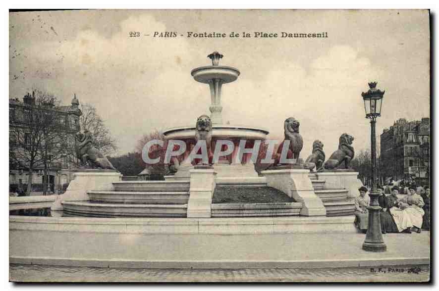 CPA Paris Fontaine de la Place Daumesnil 