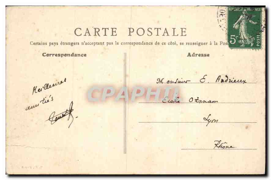 CPA Paris Fontaine de la Place Daumesnil  — Rückseite