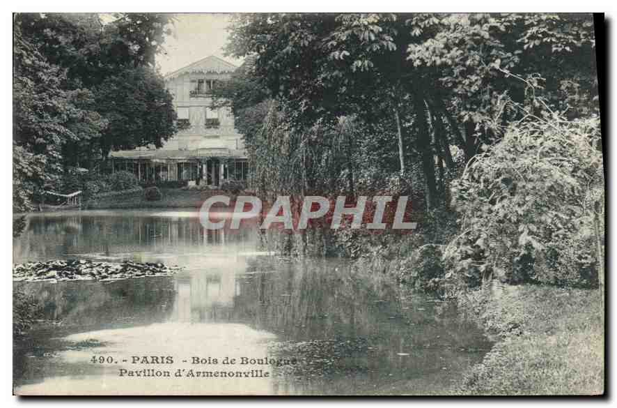 CPA Paris Bois de Boulogue Pavillon d'Armenonville 