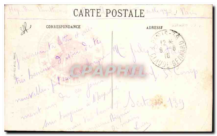 CPA Paris La Place de la Bastille  — Rückseite
