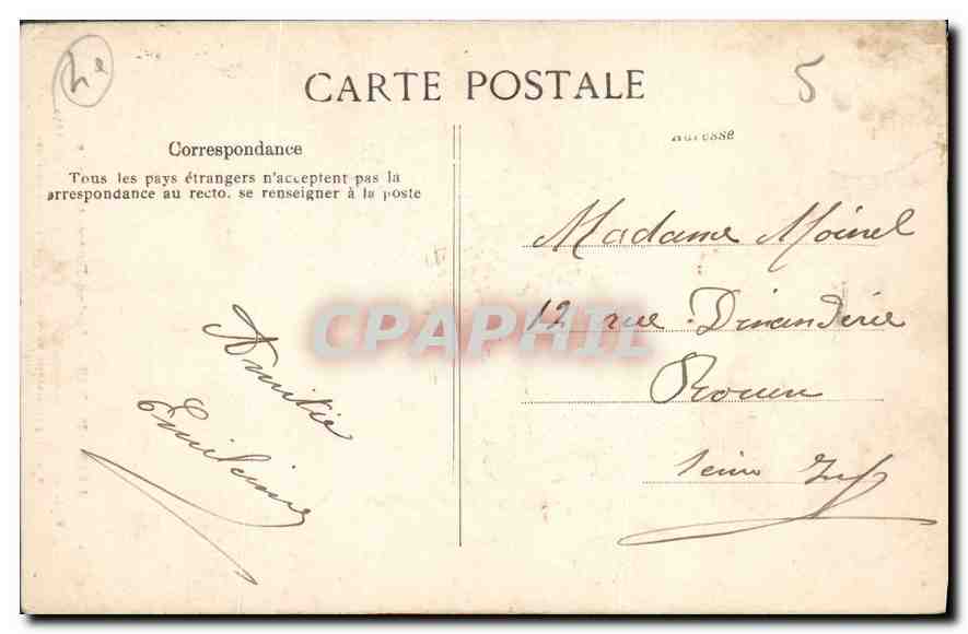 CPA Paris Notre Dame facade  — Verso