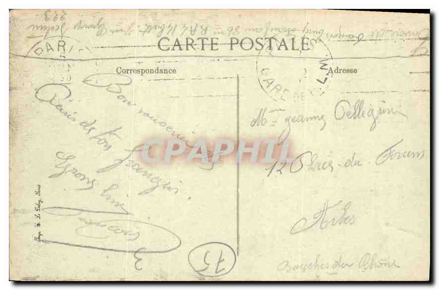 CPA Paris Place de la Bastille La Colonne de Juillet  — Rückseite