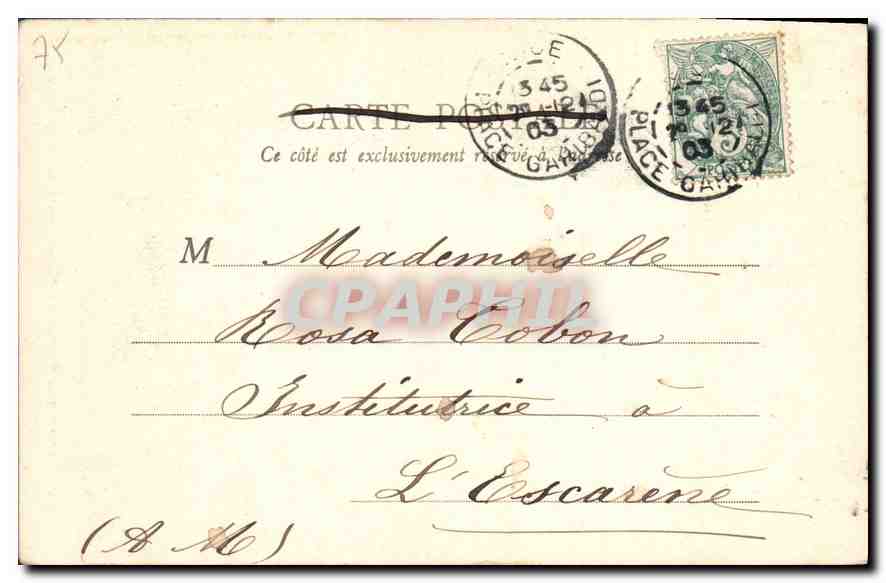 CPA Paris Eglise St Jean Baptiste Belleville  — Verso