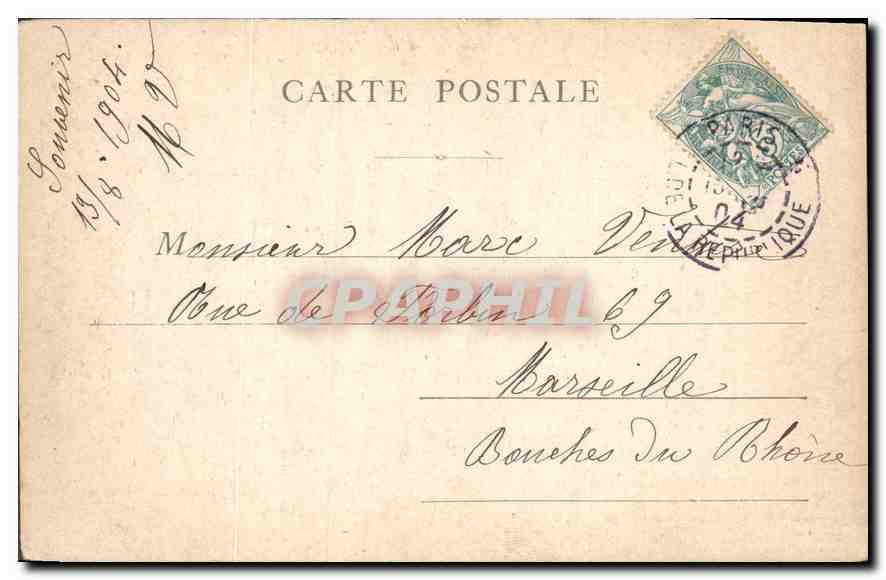 CPA Paris L'Arc de Triomphe de l'Etoile  — Rückseite