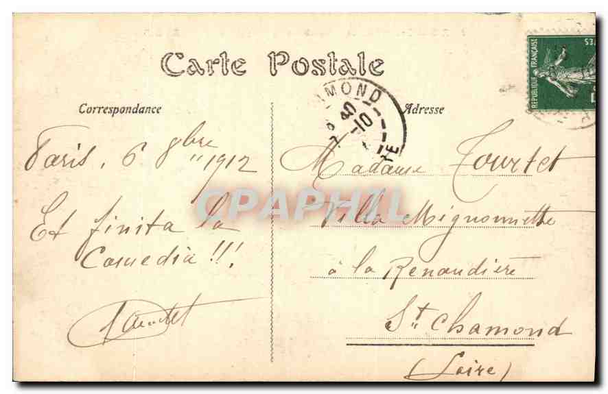 CPA Paris Les Invalides Tombeau de Napoleon  — Rückseite