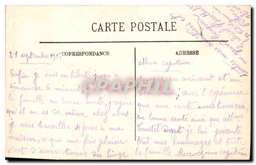 CPA Paris L'Obelisque de Louqsor Place de la Concorde  — Rückseite