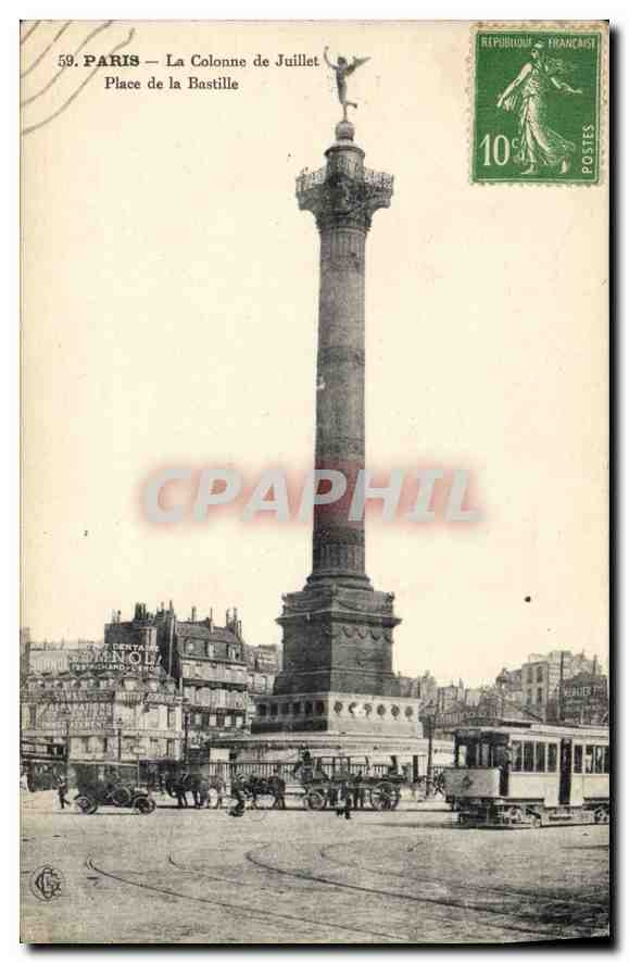 CPA Paris La Colonne de Juillet Place de la Bastille 