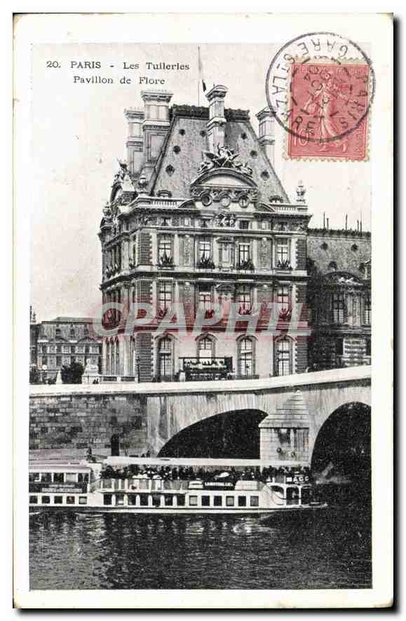 CPA Paris Les Tuileries Pavillon de Flore 