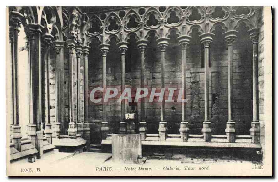 CPA Paris Notre Dame Galerie Tour Nord 