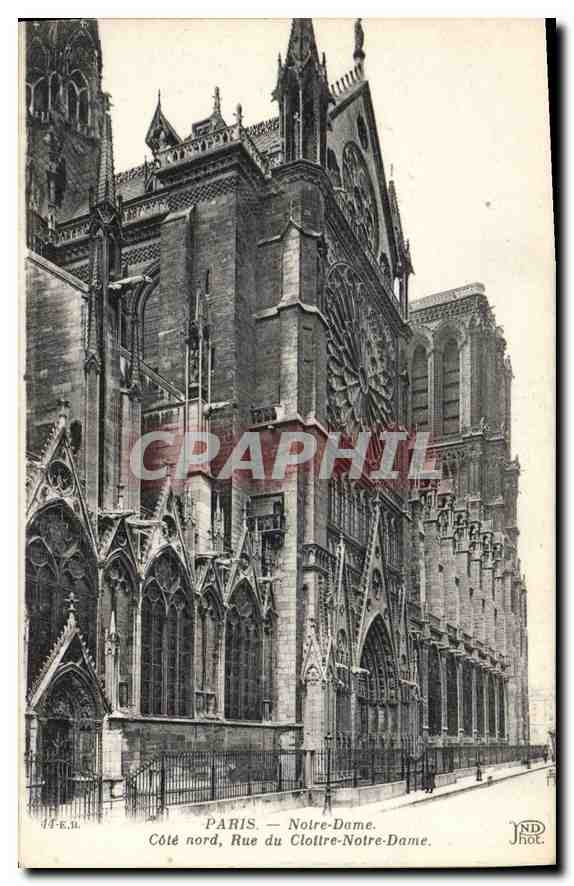 CPA Paris Notre Dame Cote Nord Rue du Cloitre Notre Dame 