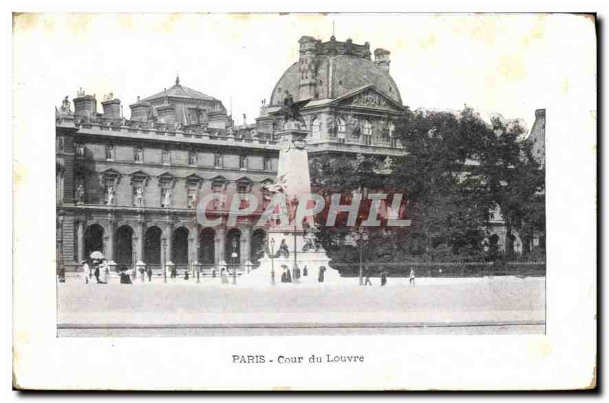 CPA Paris Cour du Louvre 