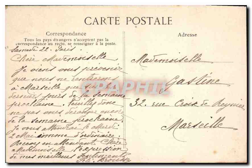 CPA Paris Rue Soufflot et le Pantheon  — Rückseite