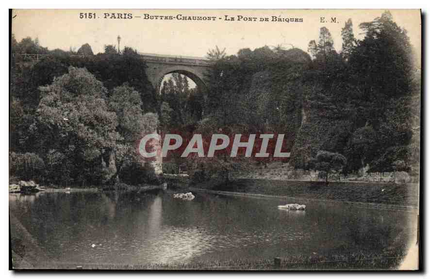 CPA Paris Buttes Chaumont Le Pont de Baiques 